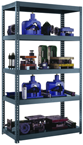72 x 24 x 84'' - 5-Shelf Boltless Reinforced Shelving Unit (Gray) - Industrial Tool & Supply