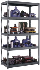 96 x 36 x 84'' - 5-Shelf Boltless Reinforced Shelving Unit (Gray) - Industrial Tool & Supply