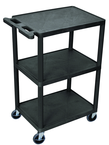 Utility Cart Plus 3 Flat Shelves - 24" x 18" x 42" - Industrial Tool & Supply