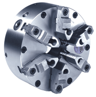 Steel Body Setrite Universal Chuck - 5" Plain Mount; 6-Jaw - Industrial Tool & Supply
