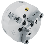 Semi-Steel Lathe Chuck - 10'' A1-6 Mount; 3-Jaw; 2 Piece Reversible Jaws - Industrial Tool & Supply