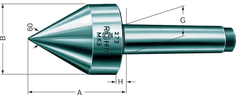 5MT HD 60° Pipe Nose - Live Center - Industrial Tool & Supply