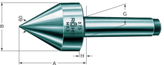 4MT HD 60° Pipe Nose - Live Center - Industrial Tool & Supply