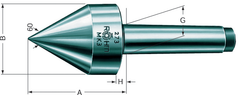 3MT HD 60° Pipe Nose - Live Center - Industrial Tool & Supply