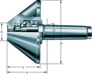 6MT HD 75° Bull Nose - Live Center - Industrial Tool & Supply