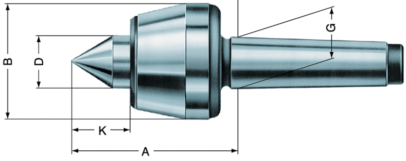 6MT Revolving Tailstock Standard - Live Center - Industrial Tool & Supply