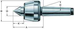 4MT Revolving Tailstock Standard - Live Center - Industrial Tool & Supply