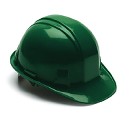 4 Point Ratchet Hard Hat, Green - Industrial Tool & Supply