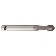 8mm Dia. - 100mm OAL - Carbide - Ball End HP End Mill-2 FL - Industrial Tool & Supply