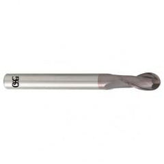 1.6mm Dia. - 50mm OAL - Carbide - Ball End HP End Mill-2 FL - Industrial Tool & Supply