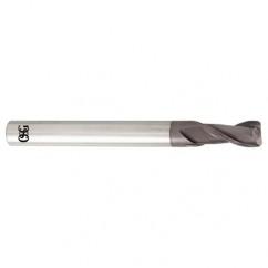 10mm Dia. x 100mm Overall Length 2-Flute 1mm C/R Solid Carbide SE End Mill-Round Shank-Center Cutting-TiALN - Industrial Tool & Supply