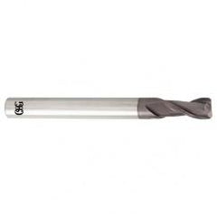 1 Dia. x 4 Overall Length 2-Flute .125 C/R Solid Carbide SE End Mill-Round Shank-Center Cutting-TiALN - Industrial Tool & Supply