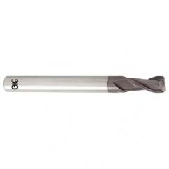 5/8 Dia. x 3-1/2 Overall Length 2-Flute .090 C/R Solid Carbide SE End Mill-Round Shank-Center Cutting-TiALN - Industrial Tool & Supply