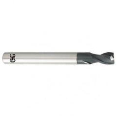 8mm Dia. x 100mm Overall Length 2-Flute 0.5mm C/R Solid Carbide SE End Mill-Round Shank-Center Cutting-TiALN - Industrial Tool & Supply