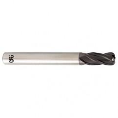 1/2 Dia. x 3 Overall Length 4-Flute .020 C/R Solid Carbide SE End Mill-Round Shank-Center Cutting-TiALN - Industrial Tool & Supply