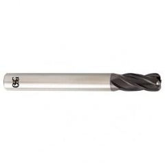 1/2 Dia. x 3 Overall Length 4-Flute .020 C/R Solid Carbide SE End Mill-Round Shank-Center Cutting-TiALN - Industrial Tool & Supply