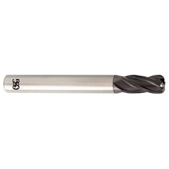 ‎1″ Dia. × 1″ Shank × 1-1/2″ DOC × 4″ OAL, Carbide, TiAlN, 4 Flute, Corner Radius, Solid End Mill - Industrial Tool & Supply