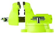 1560, High-Visibility Safety Vise, 6" Jaw Width, 5-3/4" Jaw Opening - Industrial Tool & Supply