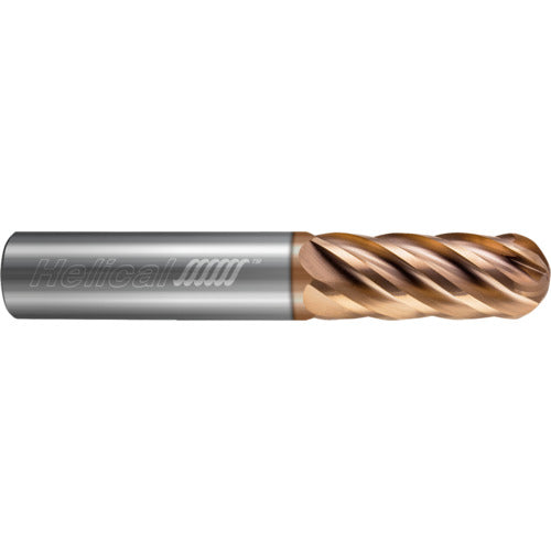 ‎6 Flute - Ball - 1.0000″ (1) Cutter DIA × 1.0000″ (1) Shank DIA × 0.5000″ (1/2) Radius × 2.6250″ (2-5/8) LOC × 5.0000″ (5) OAL  - TPLUS Coated