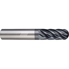 ‎6 Flute - Ball - 0.2500″ (1/4) Cutter DIA × 0.2500″ (1/4) Shank DIA × 0.1250″ (1/8) Radius × 0.7500″ (3/4) LOC × 2.5000″ (2-1/2) OAL  - APLUS Coated