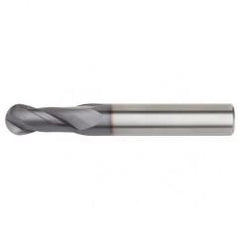1/4x1/4x3/4x2-1/2 Ball Nose 2FL Carbide End Mill-Round Shank-TiAlN - Industrial Tool & Supply