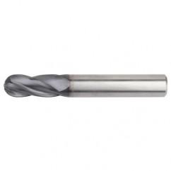5/8x5/8x1-1/4x3-1/2 Ball Nose 4FL Carbide End Mill-Weldon Shank-TiAlN - Industrial Tool & Supply