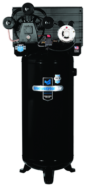 60 Gal. Single Stage Air Compressor, Vertical, Hi-Flo, Cast Iron, 155 PSI - Industrial Tool & Supply