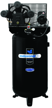 80 Gal. Single Stage Air Compressor, Vertical, Super Hi-Flo, 155 PSI - Industrial Tool & Supply