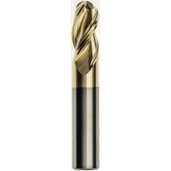 1/8 x 1/8 x 3/8 x 1-1/2 Ball Nose 3 Flute Carbide M223 Streaker End Mill-ZrN - Industrial Tool & Supply