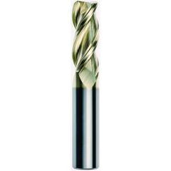 3 x 3 x 9 x 38mm 0.3mm Radius 3 Flute Carbide M223 Streaker End Mill-ZrN - Industrial Tool & Supply