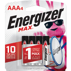 AAA Max Alkaline Battery 4 Pack - Industrial Tool & Supply