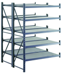 50 x 52 x 78" - Welded Frame Double Straight Shelving Add-On Unit (Gray) - Industrial Tool & Supply