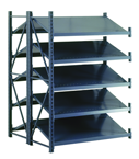 50 x 48 x 78" - Welded Frame Double Inverted Tilt Shelving Add-On Unit (Gray) - Industrial Tool & Supply