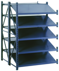50 x 50 x 78" - Welded Frame Double Straight/Tilt Shelving Add-On Unit (Gray) - Industrial Tool & Supply