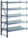 50 x 26 x 78" - Welded Frame Single Straight Shelving Add-On Unit (Gray) - Industrial Tool & Supply