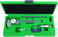 3 Pc. Measuring Tool Set - Includes Caliper, Micrometer and Scale - Industrial Tool & Supply
