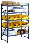 52 x 26 x 78" - Welded Frame Single Straight Shelving Starter Unit (Gray) - Industrial Tool & Supply