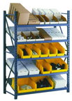 52 x 24 x 78" - Welded Frame Single Tilt Shelving Starter Unit (Gray) - Industrial Tool & Supply