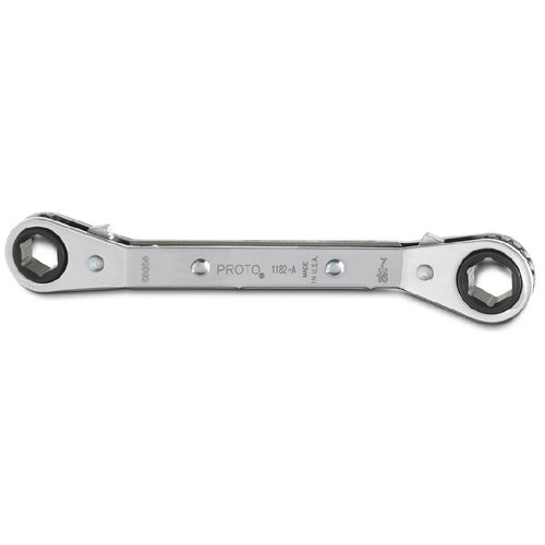 ‎Proto Offset Double Box Reversible Ratcheting Wrench 3/8″ × 7/16″ - 6 Point - Industrial Tool & Supply