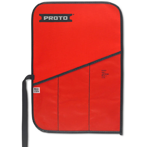 Proto Red Canvas 3-Pocket Tool Roll - Industrial Tool & Supply