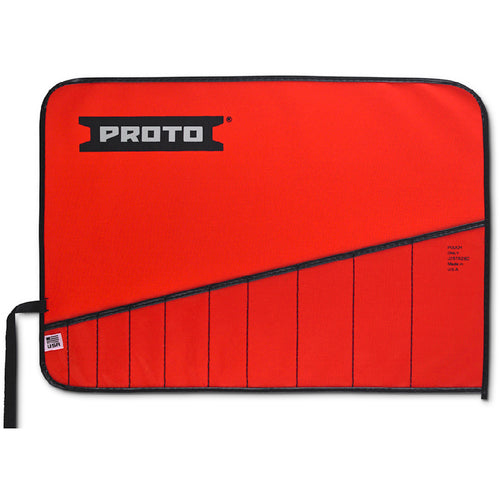 Proto Red Canvas 10-Pocket Tool Roll - Industrial Tool & Supply