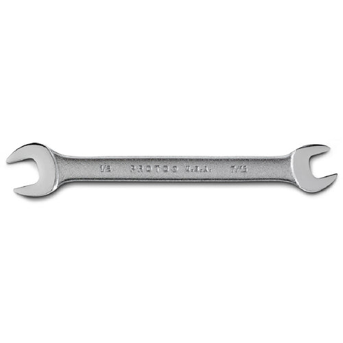 Proto Satin Open-End Wrench - 7/16″ × 1/2″ - Industrial Tool & Supply