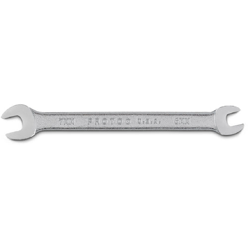 Proto Satin Open-End Wrench - 6 mm × 7 mm - Industrial Tool & Supply