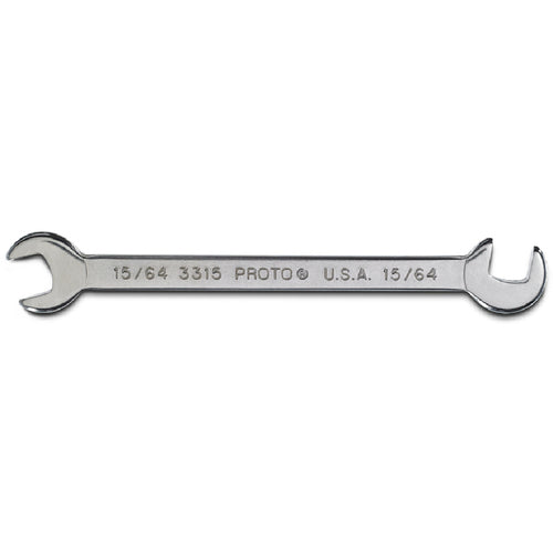 Proto Short Satin Angle Open-End Wrench - 15/64″ - Industrial Tool & Supply