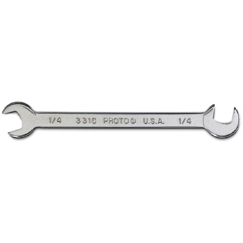 Proto Short Satin Angle Open-End Wrench - 1/4″ - Industrial Tool & Supply
