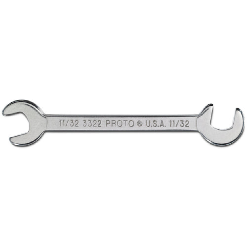 Proto Short Satin Angle Open-End Wrench - 11/32″ - Industrial Tool & Supply