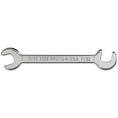 Proto Short Satin Angle Open-End Wrench - 11/32″ - Industrial Tool & Supply