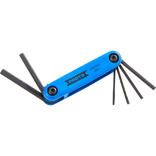 Proto 7 Piece Metric Long Folding Hex Key Set - Industrial Tool & Supply