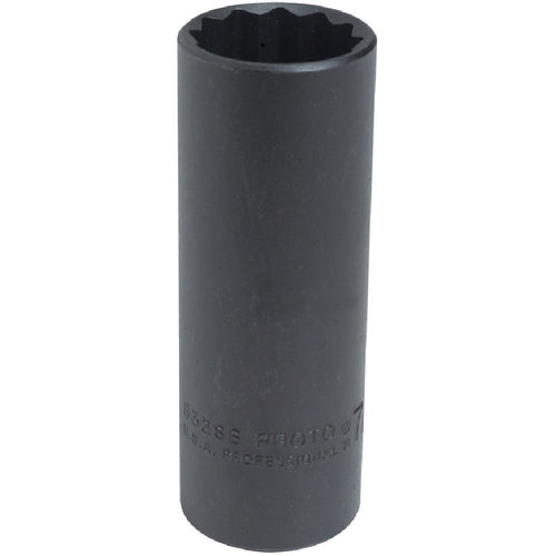 ‎Proto 1/2″ Drive Black Oxide Deep Socket 11/16″ - 12 Point - Industrial Tool & Supply