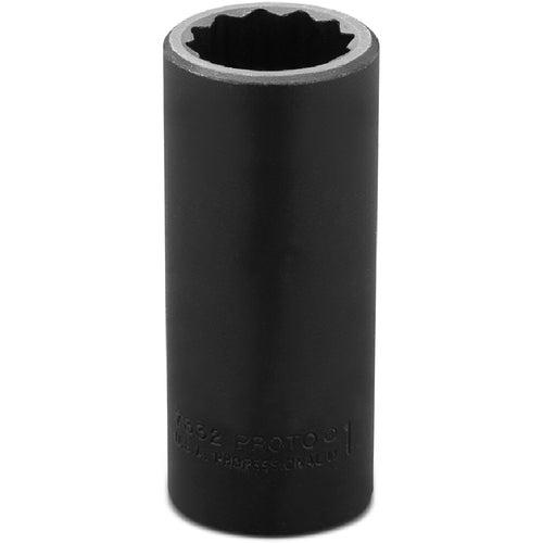 ‎Proto 1/2″ Drive Deep Impact Socket 1″ - 12 Point - Industrial Tool & Supply